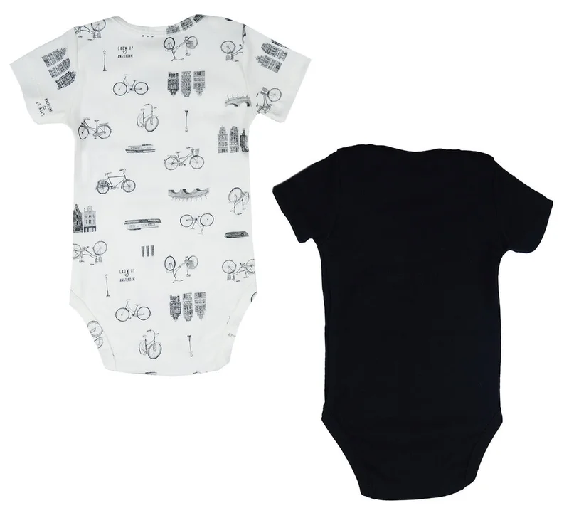 Kit 2 Bodies Manga Curta para Bebê - First Baby