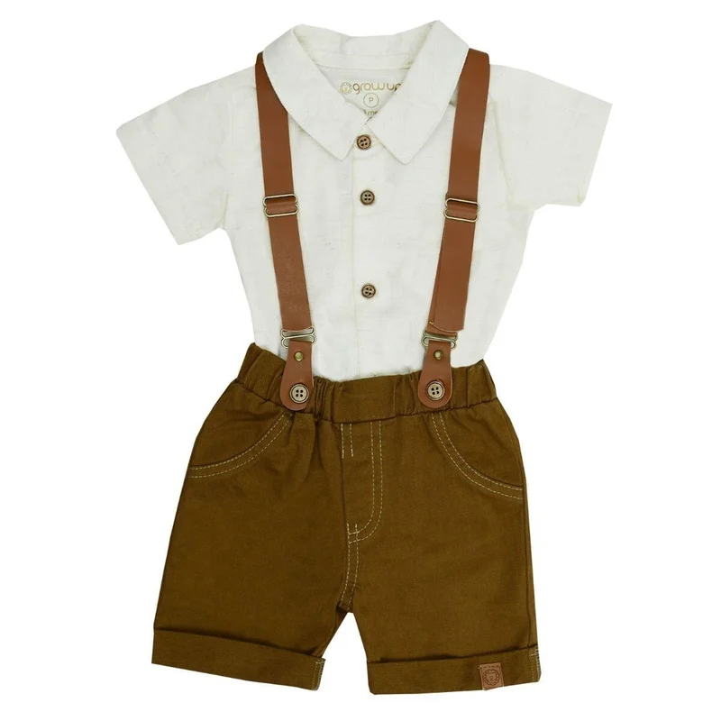 Conjunto com Suspensório Bebê - Grow Up