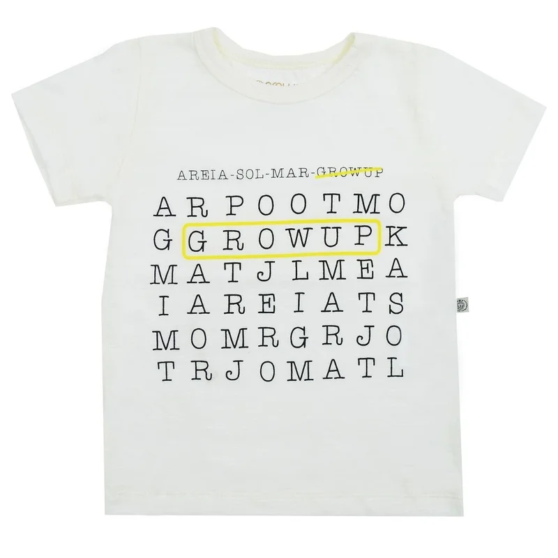 Camiseta Caça Palavras - Grow Up