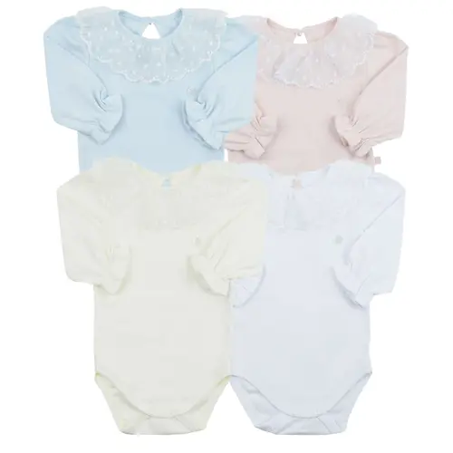 Body com Renda ML Suedine Basics Bebê - Grow Up