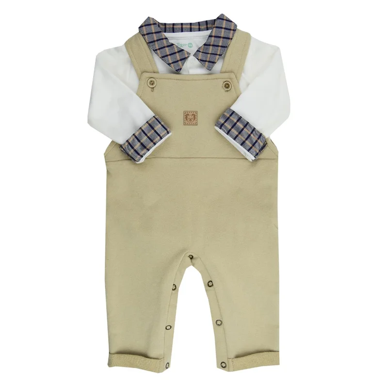 Jardineira com Body Brown - Tigor T. Tigre