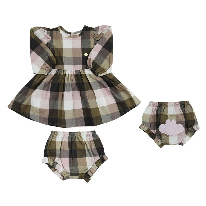 Vestido com Cobre Fralda Xadrez - Lilica Ripilica