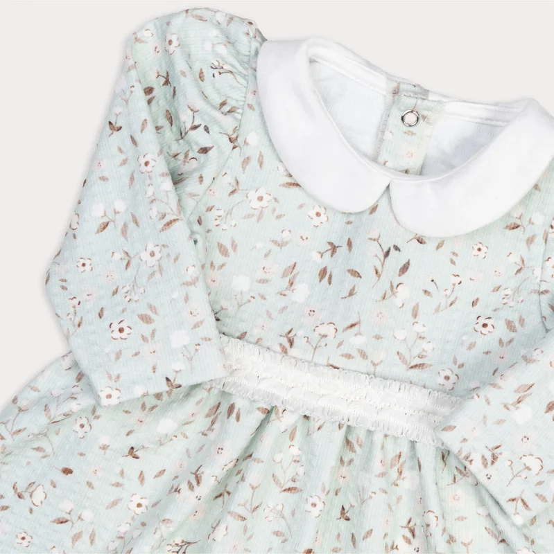 Body Vestido Bebê Menina Jardins de Luxemburgo - Grow Up