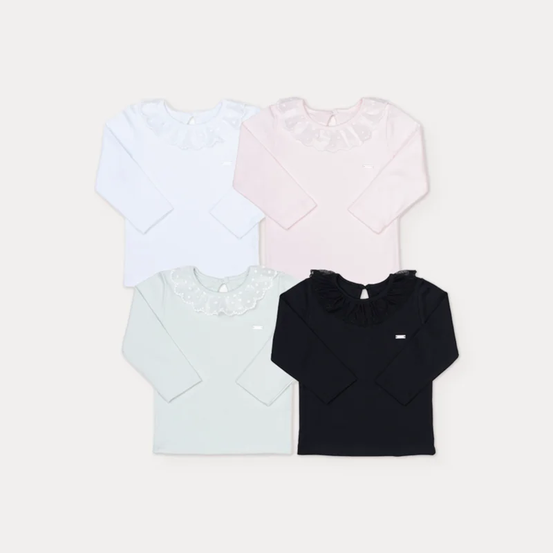 Blusa Manga Longa Menina com Renda - Grow Up