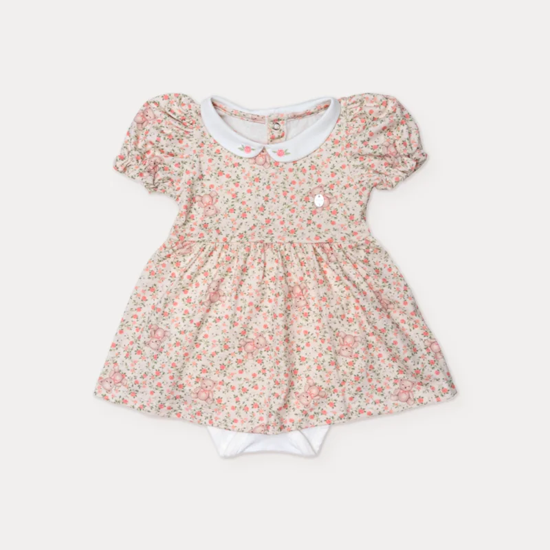 Body Vestido Bebê Menina Little Garden - Grow Up