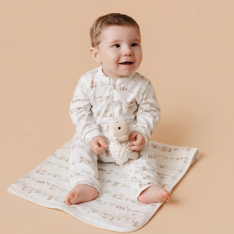 Macacão Longo Bebê com Zíper Estampado - Grow Up
