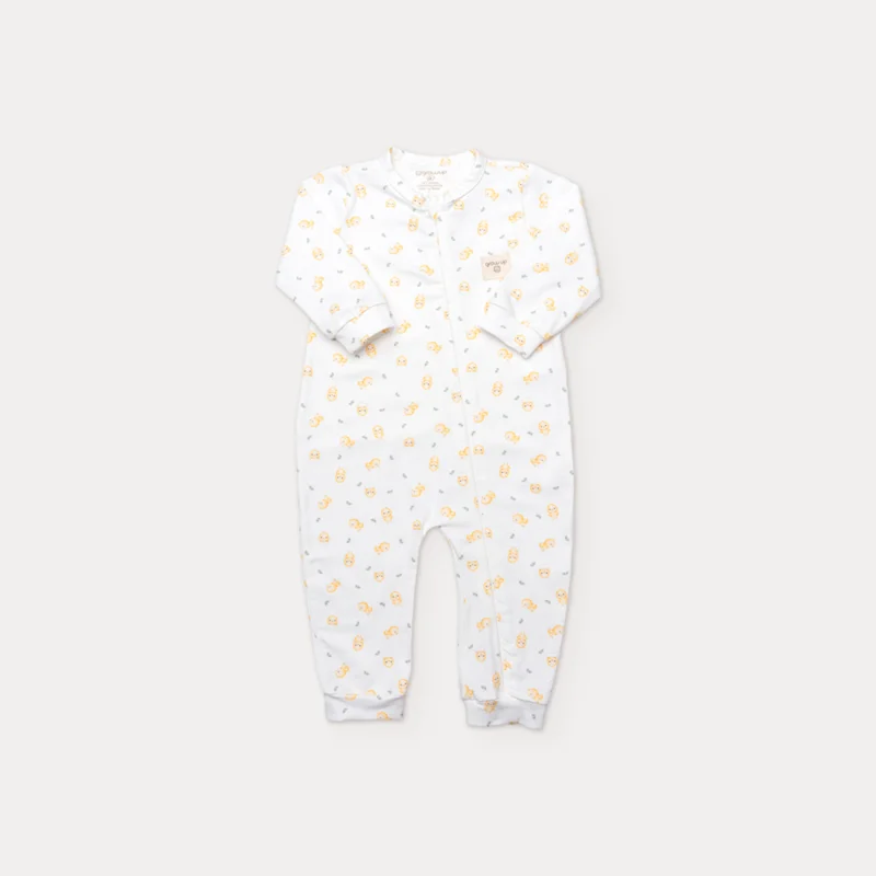 Macacão Longo Bebê com Zíper Estampado - Grow Up