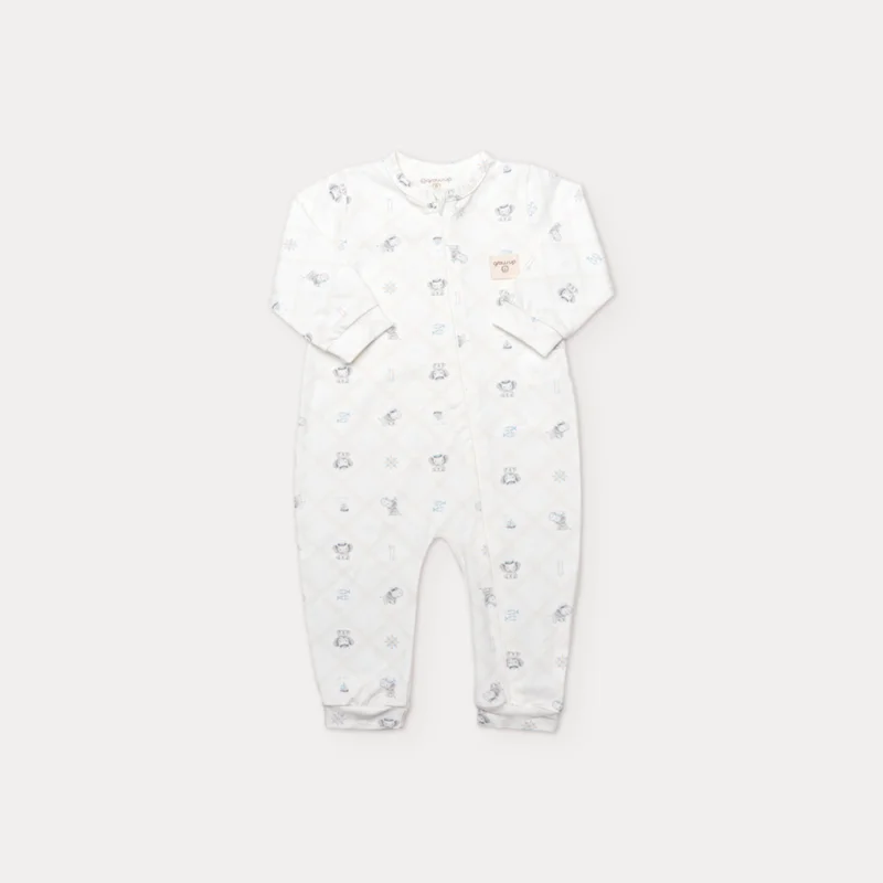 Macacão Longo Bebê com Zíper Estampado - Grow Up