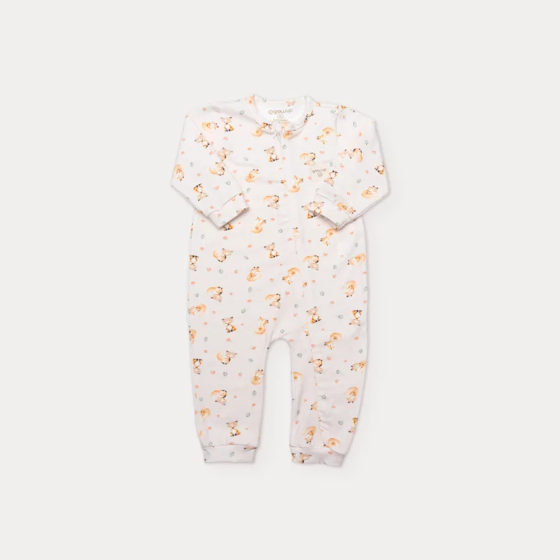 Macacão Longo Bebê com Zíper Estampado - Grow Up