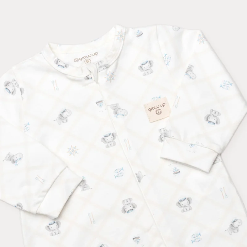 Macacão Longo Bebê com Zíper Estampado - Grow Up