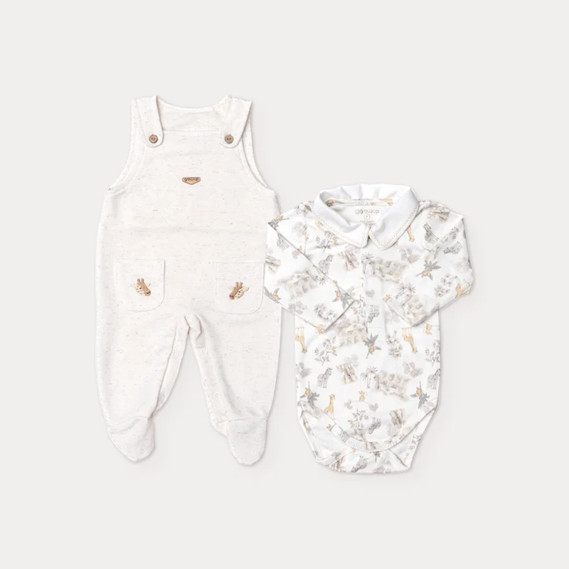 Conjunto Jardineira Bebê Zoo Park - Grow Up