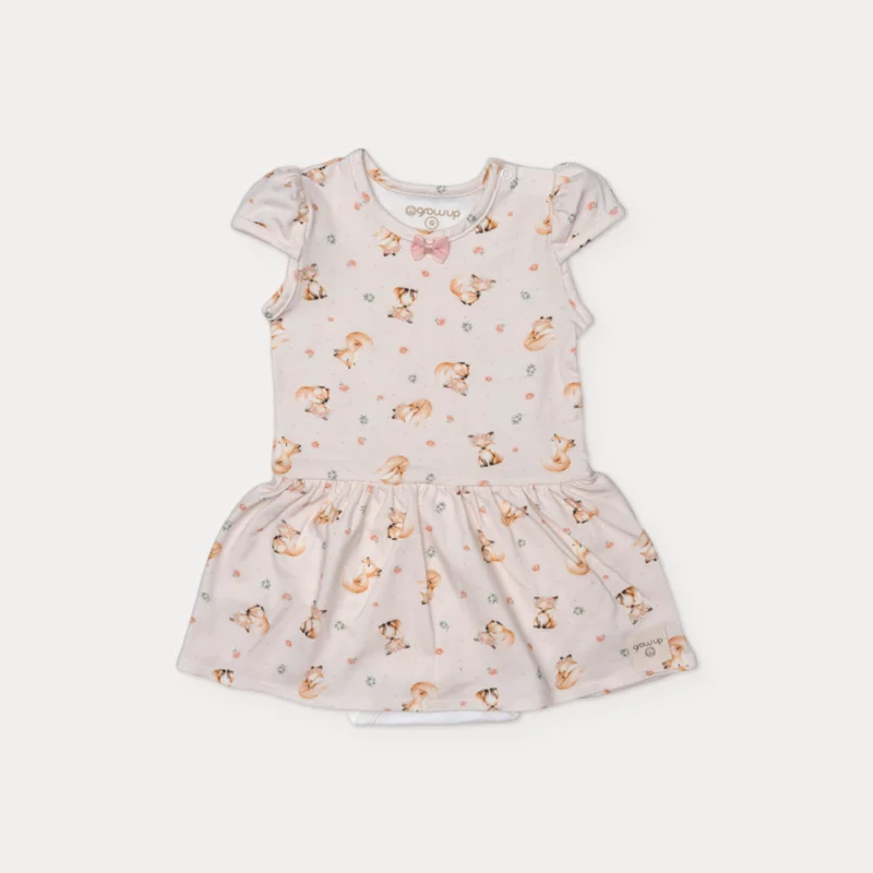 Body Vestido Bebê Menina Raposinha - Grow Up