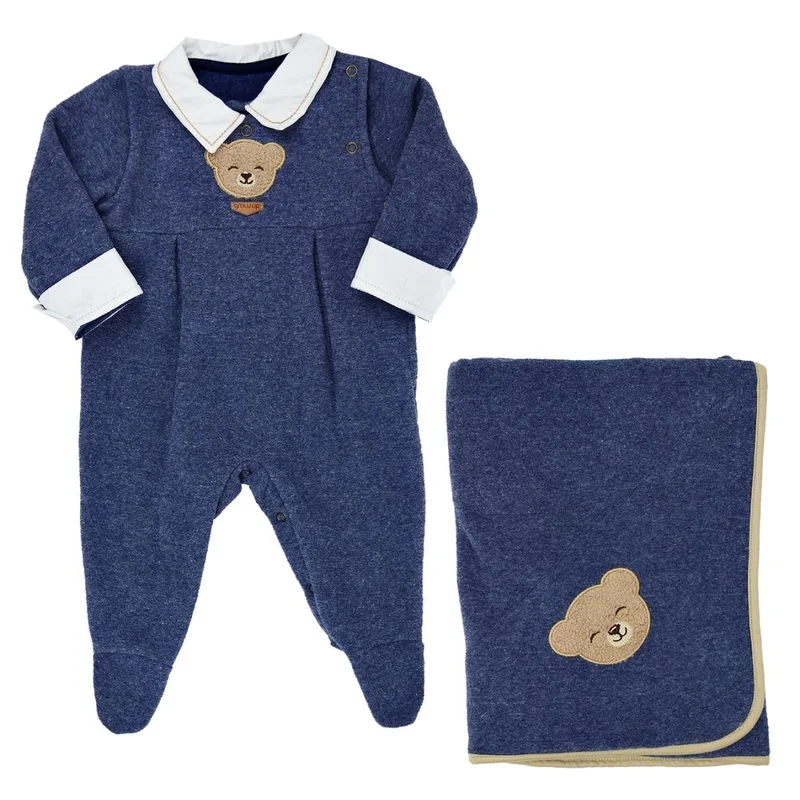 Saida Maternidade Menino Kit 2 peças Newborn Polar - Grow Up