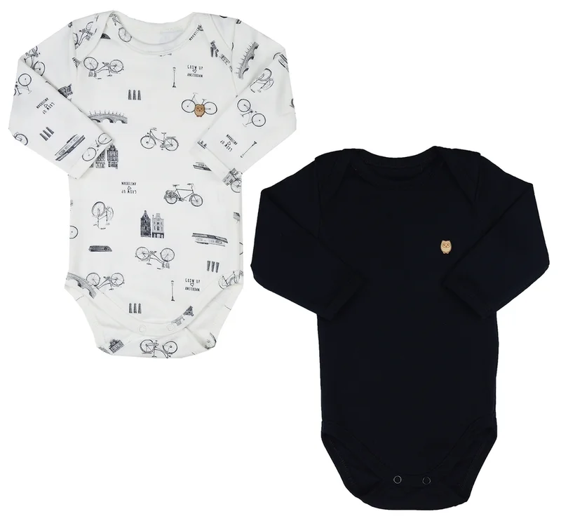 Kit2 Bodies Manga Longa para Bebê - First Baby