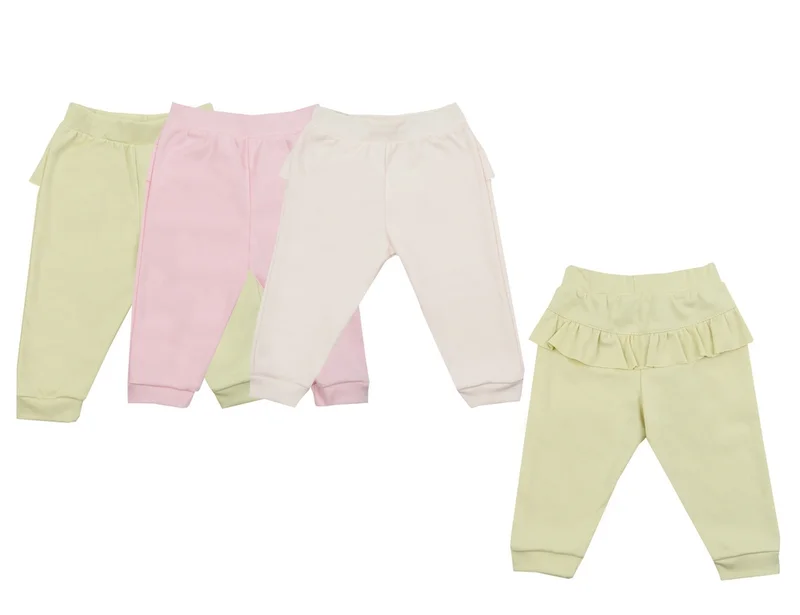 Kit 3 Calças Bebê com Babado- First Baby