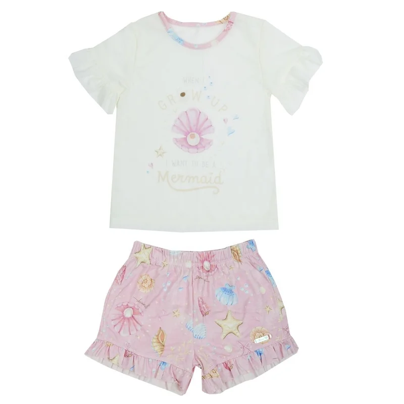 Pijama Curto Infantil Sereia - Grow Up